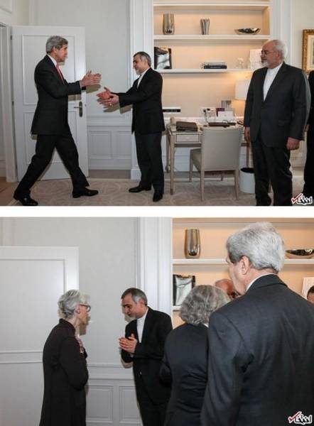 تصاویر تسلیت حضوری جان کری و تیم هسته ای آمریکا به برادر حسن روحانی