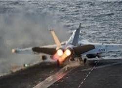 سقوط جت جنگنده امریکا در خلیج فارس