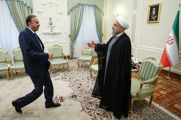 دیدار رئیس مجلس سوریه با روحانی/تصاویر