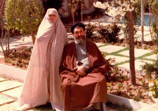 آیت الله بهشتی و همسرش/ عکس