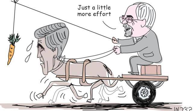 کاریکاتور روزنامه اسرائیلی هاآرتص از روند مذاکرات هسته ای
