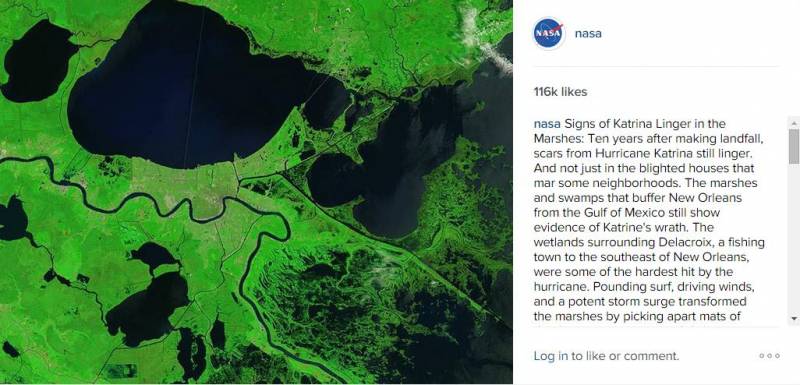نشانه هایی از طوفان کاترینا از فضا +عکس