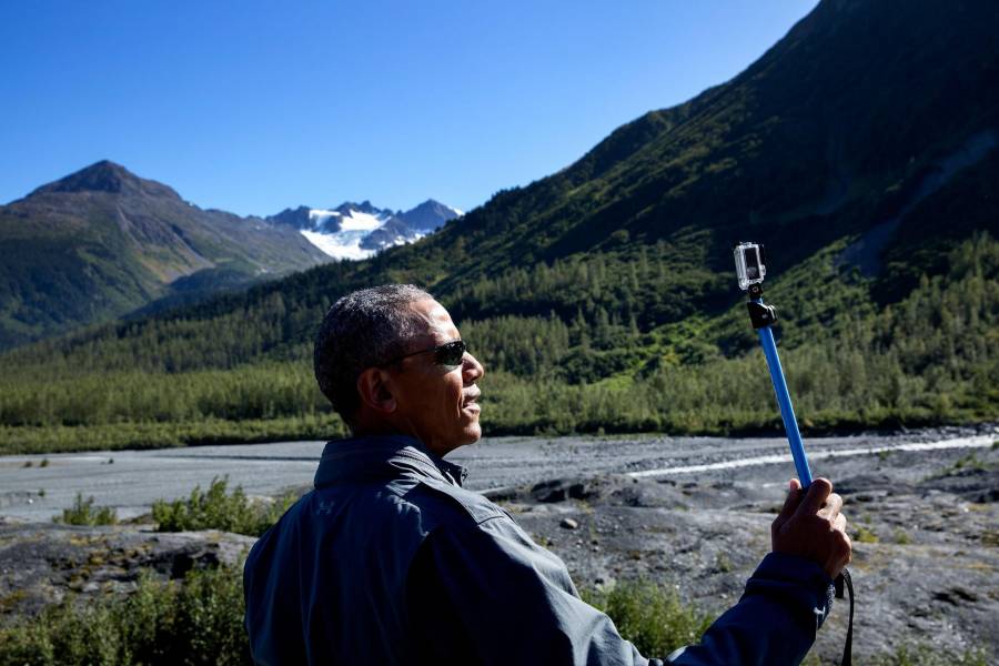 سلفی اوباما با گوپرو +عکس