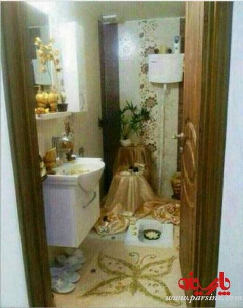 تزئین توالت خانه عروس! (تصویر)