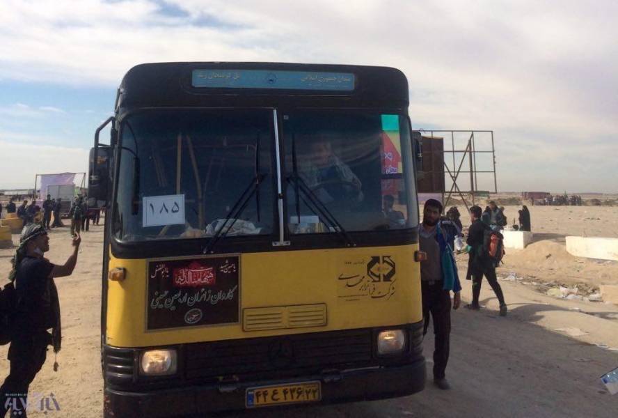 اتوبوس خط جمهوری - کریمخان در خط مهران - نجف کار میکند + عکس