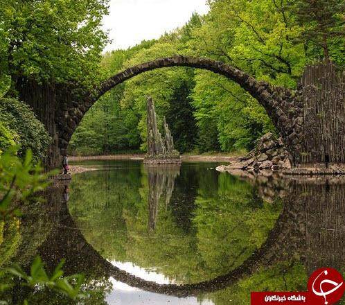 پل سنگی نیم دایره ای در آلمان + عکس