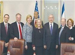 ۸ سناتور دموکرات کنگره با نتانیاهو دیدار کردند