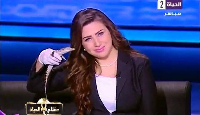 تمساح میهمان برنامه شبکه تلویزیونی مصر!+عکس