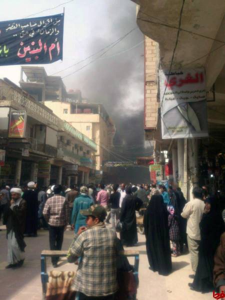 انفجار بمب در نزدیکی حرم امام علی + عکس