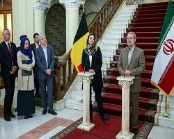 حجاب و ژست رئیس مجلس سنای بلژیک در ایران + تصویر