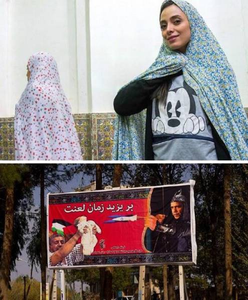 تناقض بین شعار مرگ بر آمریکا و این تصاویر در خیابان های تهران