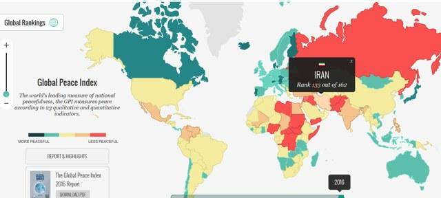 تنها این ۱۰ کشور دنیا آرامند + نمودار