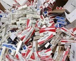۷۰۰ هزار نخ سیگار قاچاق در کنگاور کشف شد