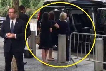 هیلاری کلینتون در مراسم بزرگداشت قربانیان 11 سپتامبر "غش کرد"