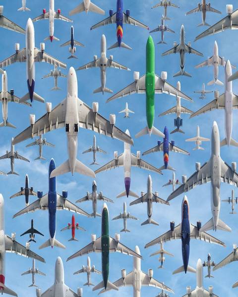 عکس/ 10 عکس باورنکردنی از ترافیک هواپیماها در آسمان
