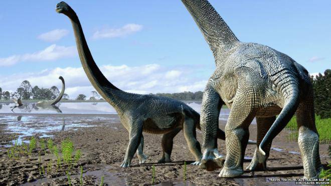 دایناسورهای غول پیکر 'از قاره ها عبور کردند'
