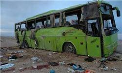 تصادف اتوبوس با ۸ خودرو در بزرگراه یاسینی