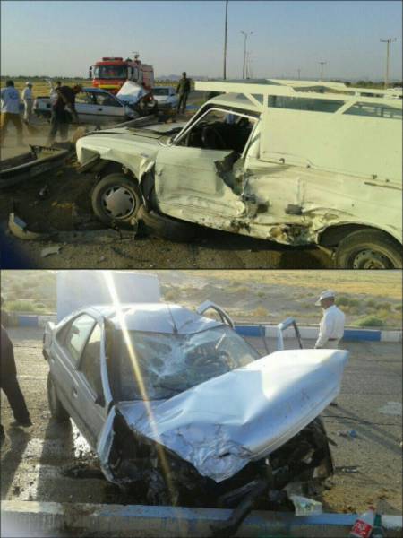 حادثه رانندگی در ورودی امیریه دامغان 2 مجروح برجا گذاشت