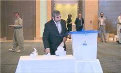رئیس حزب «الاتحاد الاسلامی» نیز رای خود را به صندوق انداخت