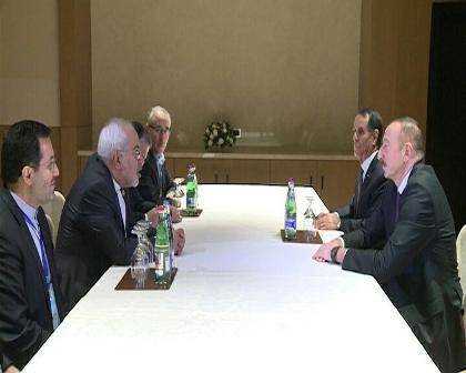ظریف با رئیس جمهوری آذربایجان دیدار کرد