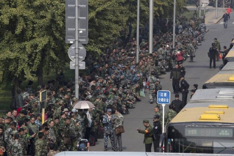 اعتراضات کهنه سربازان ارتش چین وارد پنجمین روز شد