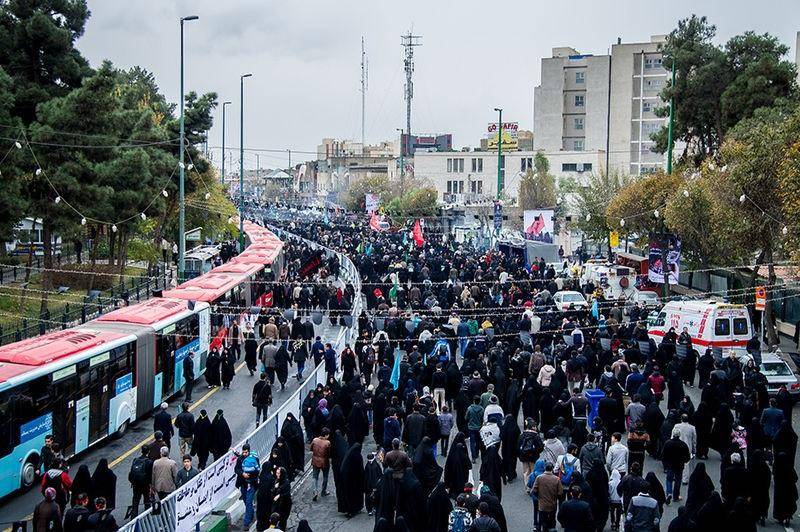 پیاده روی اربعین تهران در امنیت کامل در حال برگزاری است