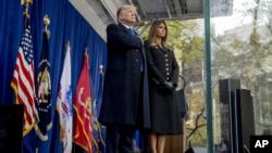 پرزیدنت ترامپ در مراسم رژه کهنه‌سربازان در نیویورک شرکت کرد