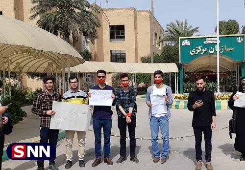 اعضای انجمن اسلامی دانشجویان دانشگاه شهید چمران و علوم پزشكى اهواز تجمع کردند + عکس