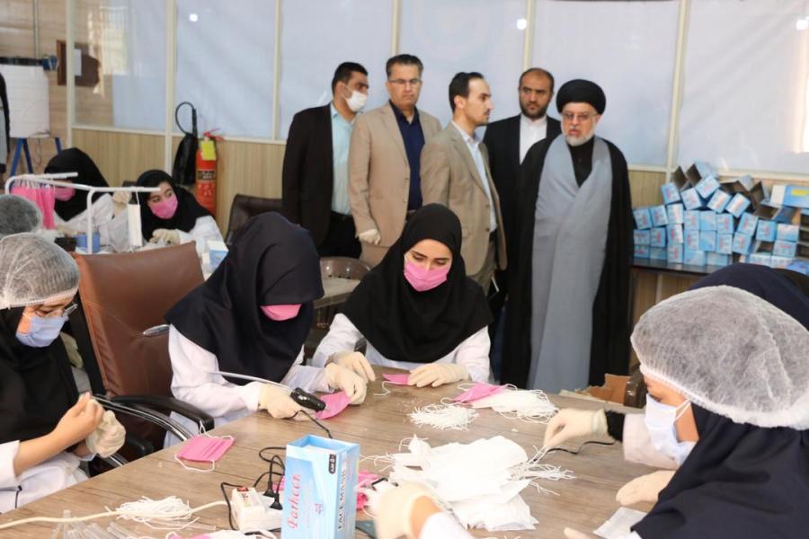 بازدید رئیس کل دادگستری استان فارس از واحد‌های تولیدی مواد بهداشتی