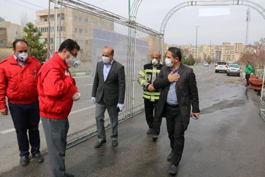 تونل ضدعفونی خودرو در تبریز رونمایی شد+ عکس