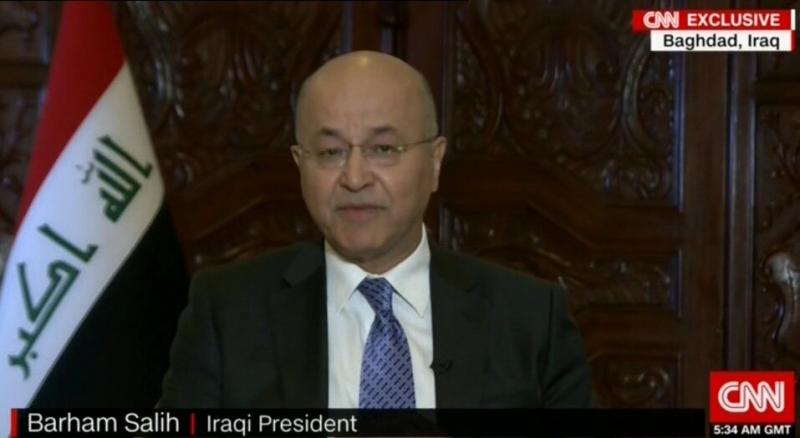 رییس جمهوری عراق: ثبات در کشور ما موجب آرامش خاورمیانه می‌شود