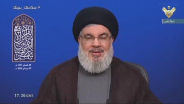 سخنرانی دبیرکل حزب‌الله به مناسبت ماه رمضان