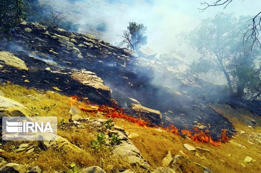 شعله‌های آتش در منطقه خاییز دوباره شعله‌ور شد