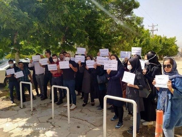 تجمع اعتراضی پرستاران یاسوج در اعتراض به بیکاری پس از قرارداد موقت