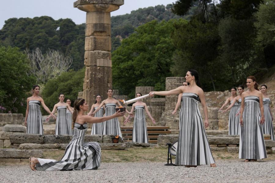 In pictures: Flame-lighting ceremony for the Paris Olympics in Greece