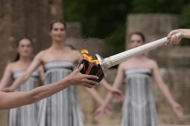 Paris Olympics flame lit at Greek cradle of ancient games