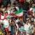 ۱۸۰۰ ایرانی با کلاه، پرچم و پیراهن هم‌رنگ با تیم ایران در ورزشگاه اولسان کره‌‌جنوبی    
