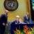 تصویر: جان کری به همراه نوه اش در سازمان ملل قطعنامه پاريس را امضا کرد!