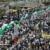 حمل پرچم بزرگ فلسطین در راهپیمایی روز قدس در قم