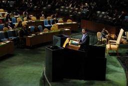نماینده آمریكا و 27كشور اروپایی سخنرانی احمدی‌نژاد را گوش ندادند+تصاویر