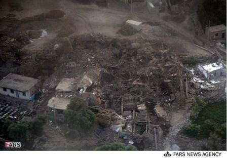 تصاویر هوایی از مناطق زلزله زده
