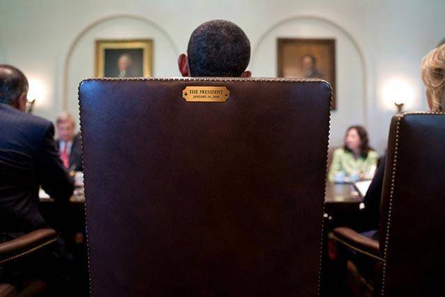 عکس/پشت صندلی اوباما