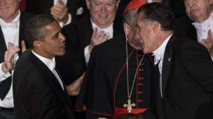 متلک پرانی اوباما و رامنی در مهمانی خیریه