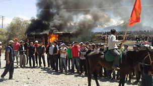 پلیس قرقیزستان به معترضان معدن طلا حمله کرد