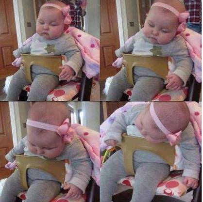 عکس/ مراحل خوابیدن کودکان!