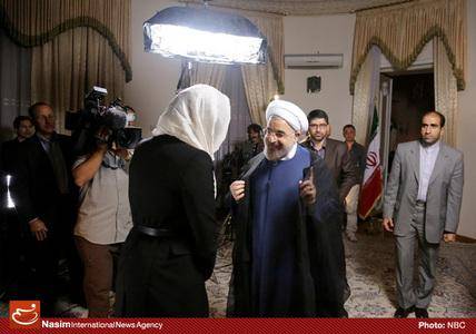 پشت‌صحنه مصاحبه روحانی با شبکه ان‌بی‌سی آمریکا (عکس)