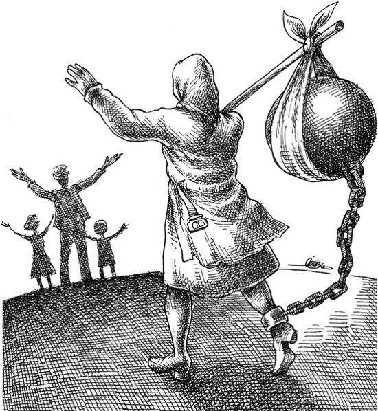 آزادی ستوده، کاریکاتوری از مانا نیستانی