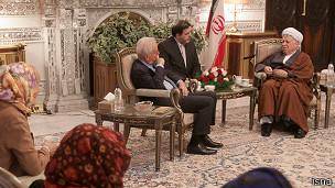 انتقاد هاشمی رفسنجانی از تحریم‌های ایران در دیدار با اعضای پارلمان اروپا