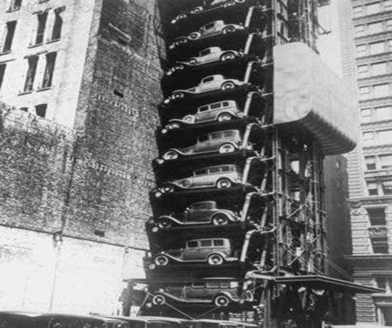 پارکینگ آسانسوری در83 سال پیش/عکس