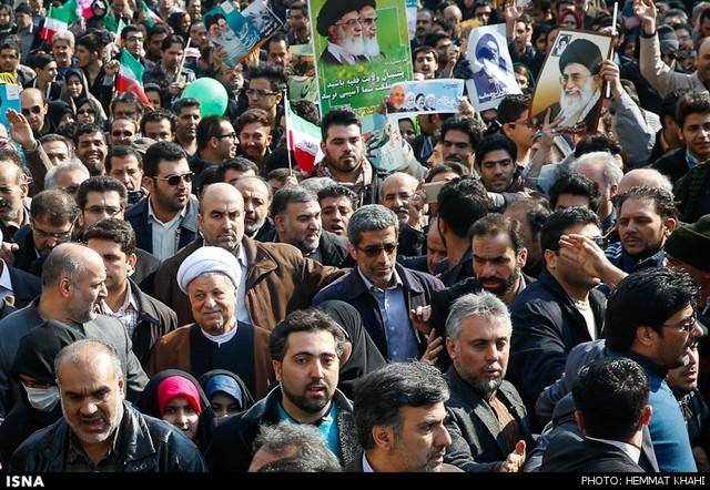 حضور شخصیت‌های‌ نظام در راهپیمایی ۲۲ بهمن (عکس)